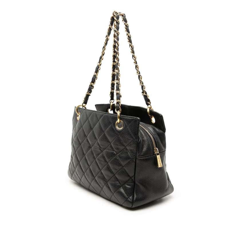 Chanel Petite Caviar Timeless Tote Black Leather Very good condition - Back View