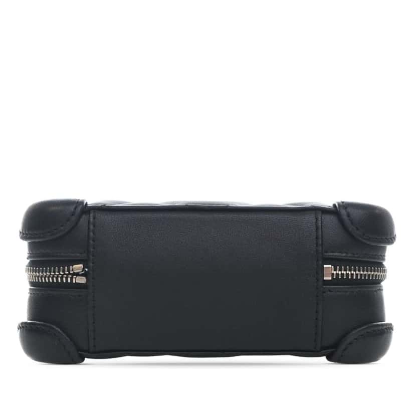 Chanel Mini Quilted Lambskin Covered CC Camera Bag Black Leather Very good condition - Inside View