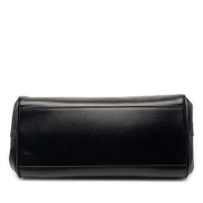 Prada Vitello Cernier Doctors Frame Bag Black Leather Very good condition - Inside View