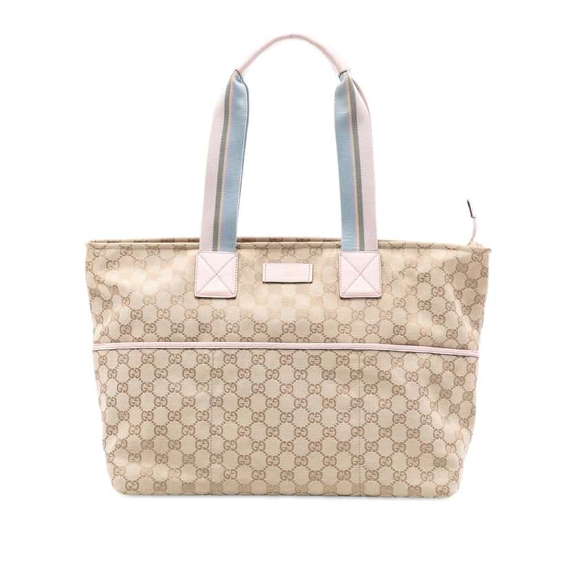 Gucci GG Canvas Web Tote Beige Very good condition - Front View