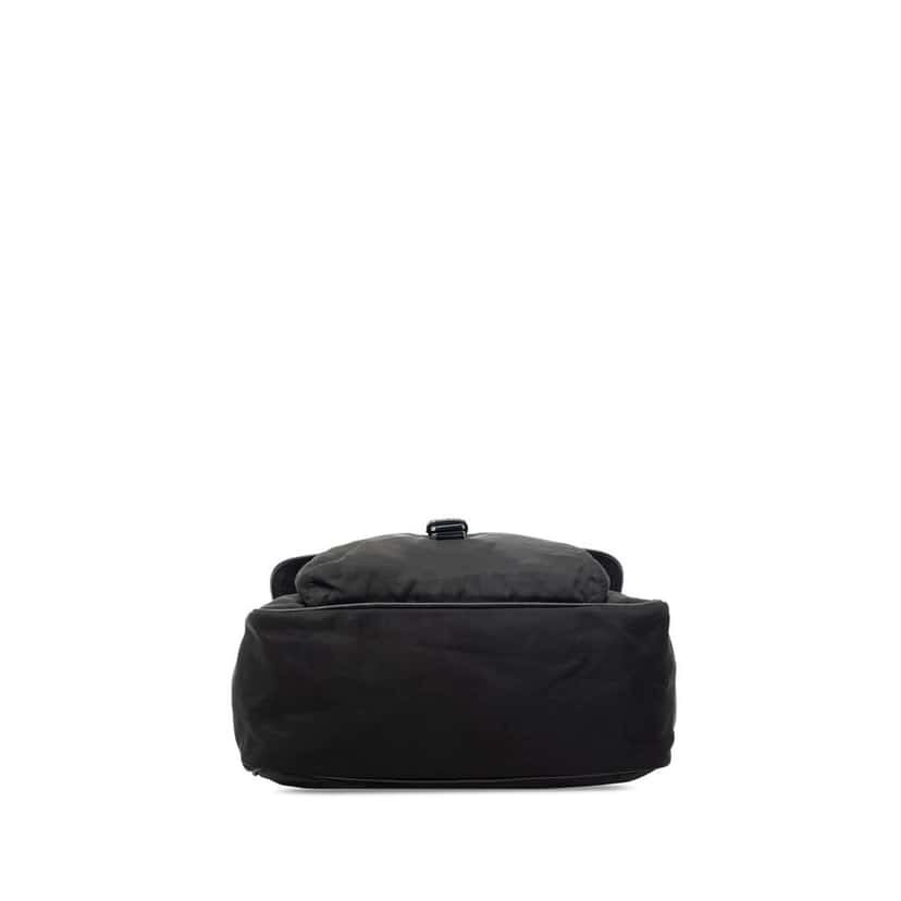 Prada Saffiano Trimmed Tessuto Shoulder Bag Black Very good condition - Inside View