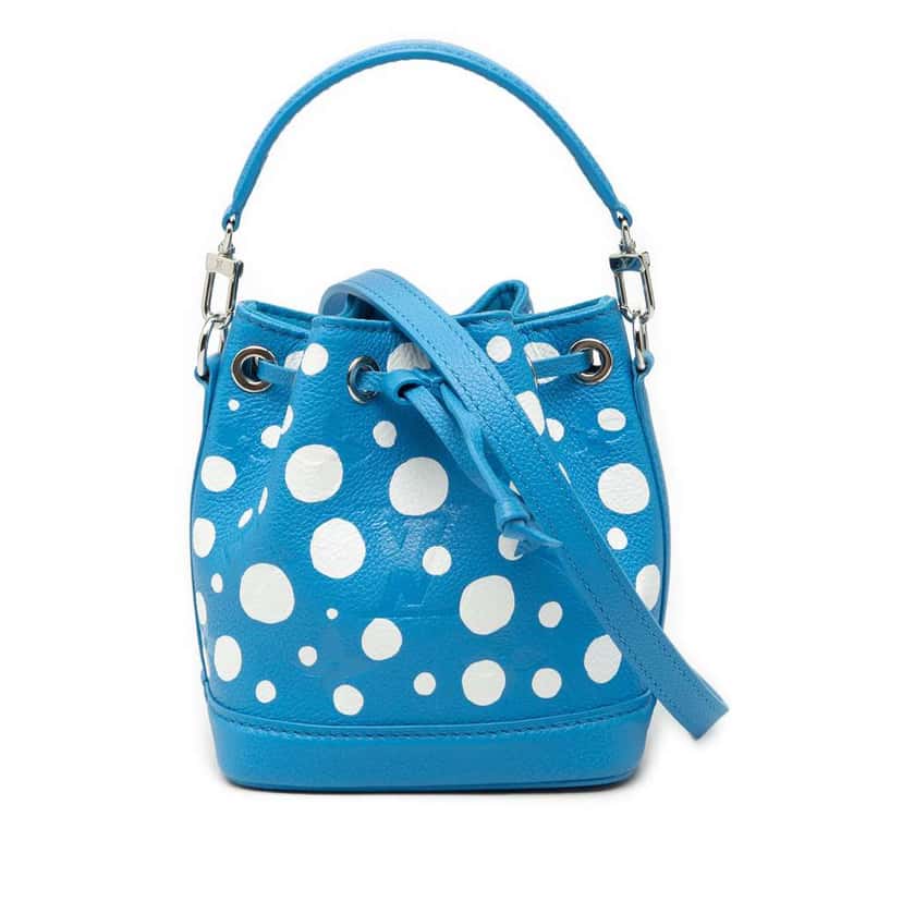 Louis Vuitton Yayoi Kusama Monogram Giant Empreinte Infinity Dots Nano Noe Blue Leather Very good condition - Front View