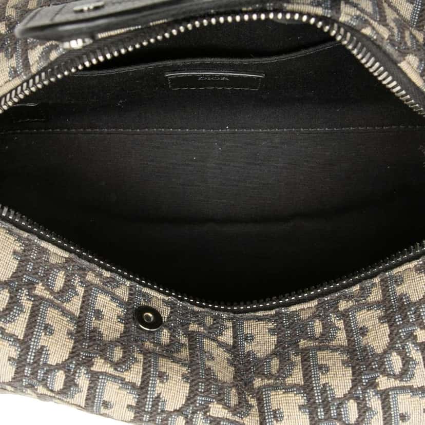 Dior Oblique Canvas Lingot Toiletry Case Blue Canvas Very good condition - Model View