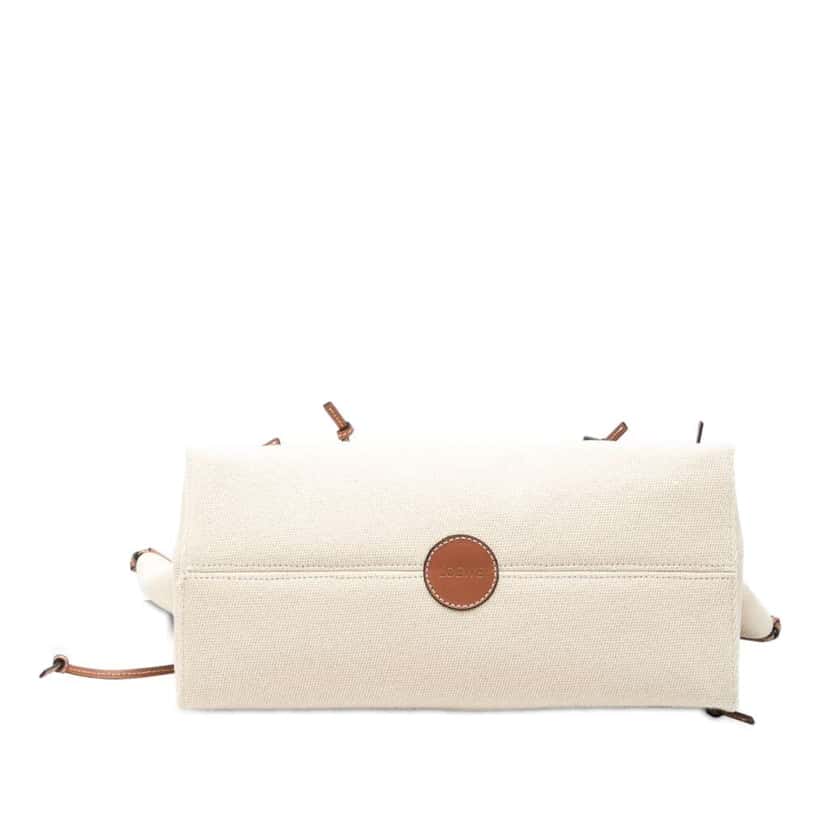 Loewe Small Canvas Cushion Tote Brown Canvas Very good condition - Inside View