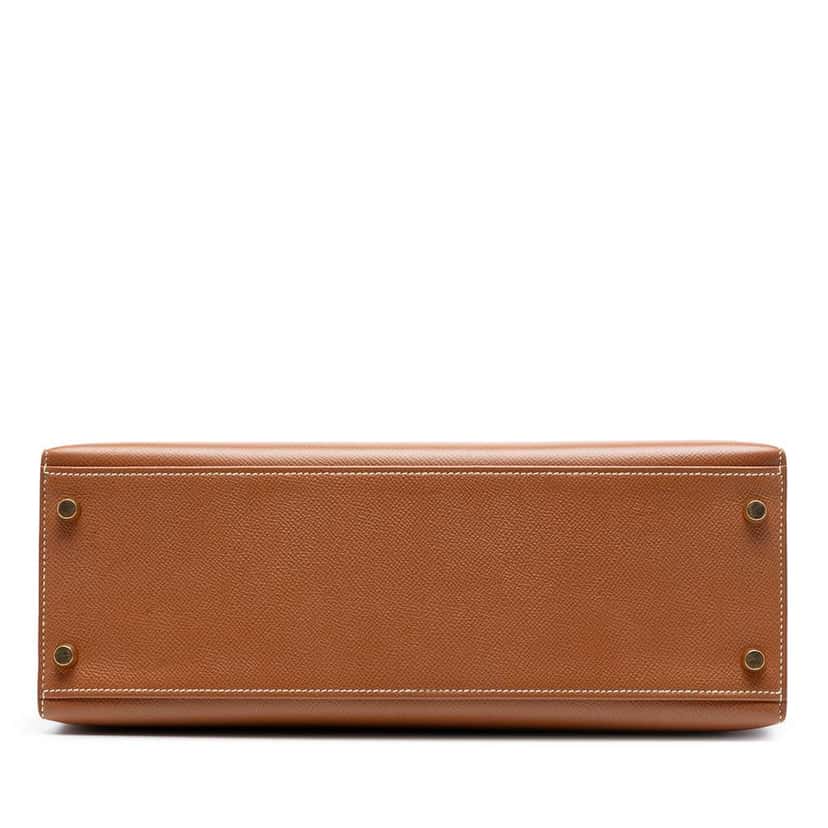 Hermès Courchevel Kelly Sellier 32 Brown Leather Very good condition - Inside View