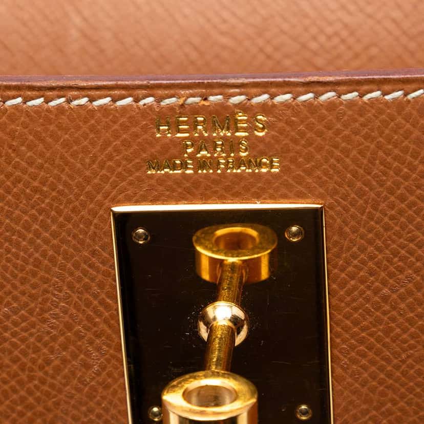 Hermès Courchevel Kelly Sellier 32 Brown Leather Very good condition - Box View
