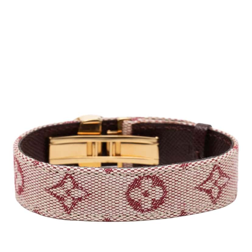 Louis Vuitton Monogram Mini Lin Wish Bracelet Red Canvas Very good condition - Inside View