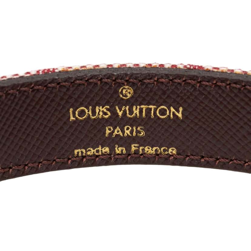 Louis Vuitton Monogram Mini Lin Wish Bracelet Red Canvas Very good condition - Model View