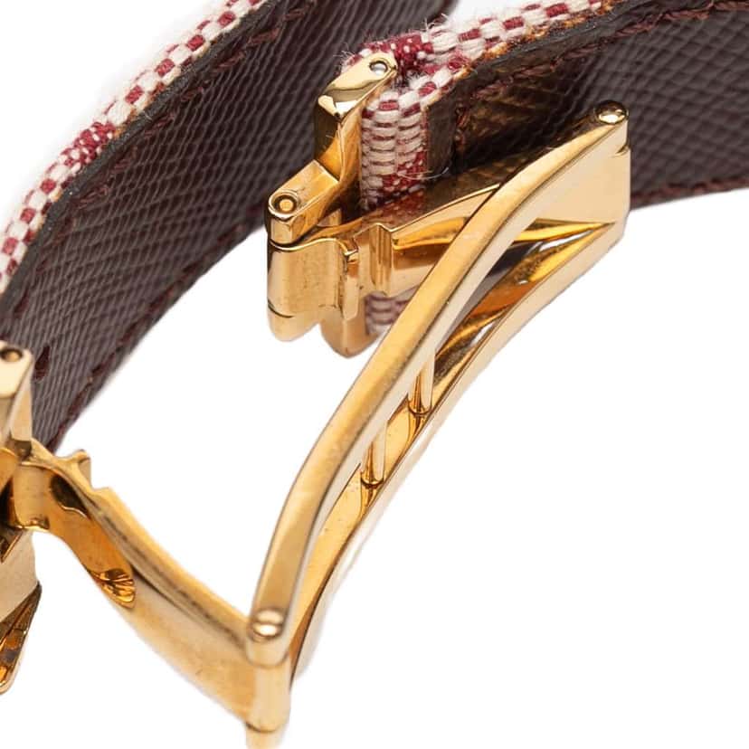 Louis Vuitton Monogram Mini Lin Wish Bracelet Red Canvas Very good condition - Box View