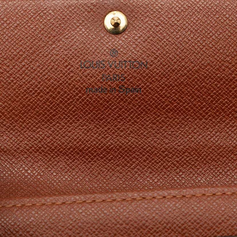Louis Vuitton Monogram Porte Monnaie Billets Tresor Wallet Brown Very good condition - Model View