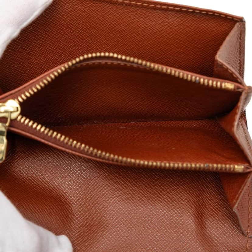Louis Vuitton Monogram Porte Monnaie Billets Tresor Wallet Brown Very good condition - Box View