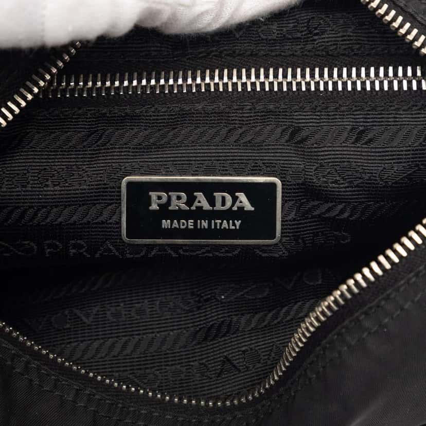 Prada Tessuto Zip Buckle Messenger Bag Black Very good condition - Box View