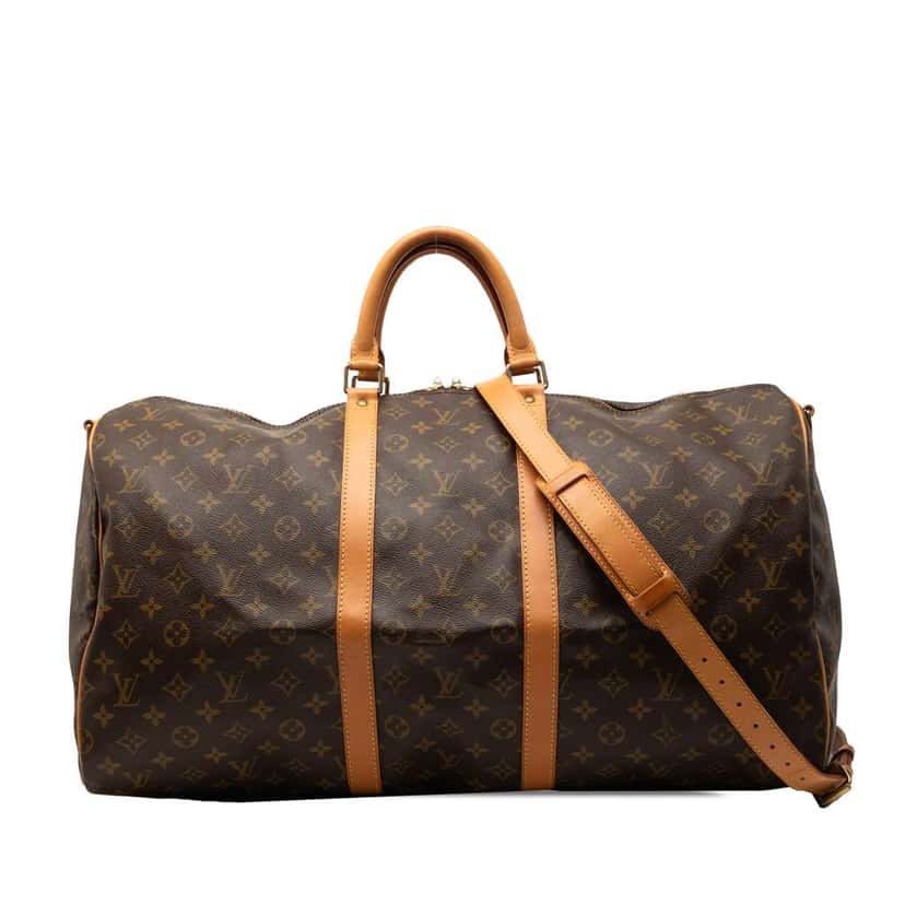 Louis Vuitton Monogram Keepall Bandouliere 55 Brown Very good condition - Front View