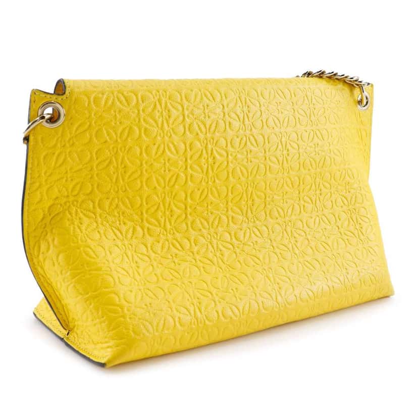 Loewe Leather Repeat Anagram Avenue Crossbody Yellow Leather Very good condition - Back View