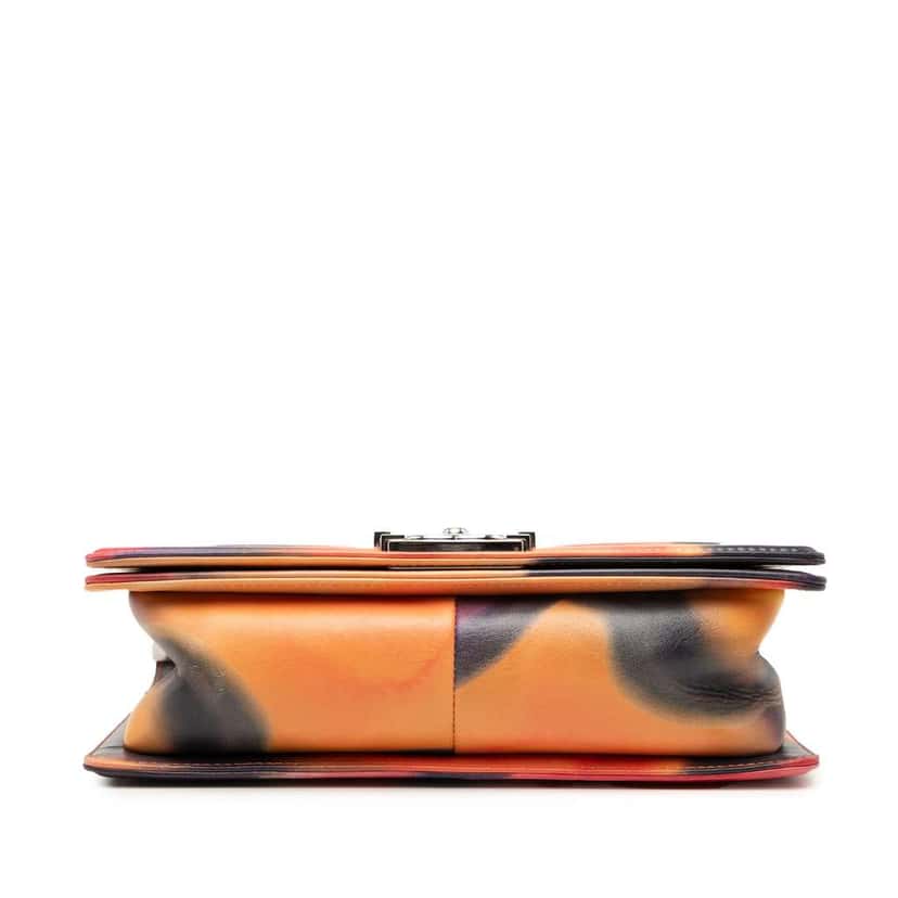 Chanel Old Medium Quilted Lambskin Flower Power Boy Flap Pink Leather Very good condition - Inside View