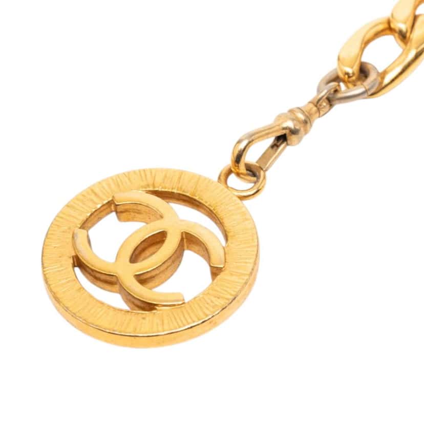 Chanel CC Gold Plated Chain Link Station Belt Gold Metal Very good condition - Back View