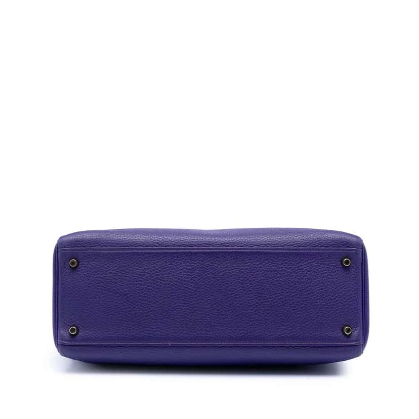 Hermès Togo Kelly II Retourne 35 Purple Leather Very good condition - Inside View