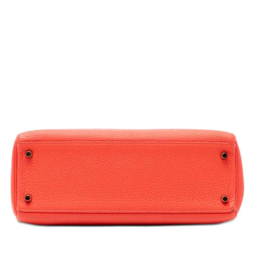 Hermès Togo Kelly II Retourne 32 Orange Leather Very good condition - Inside View