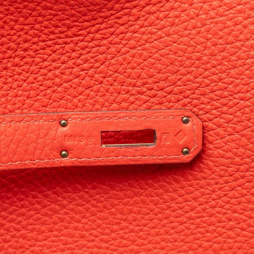 Hermès Togo Kelly II Retourne 32 Orange Leather Very good condition - Box View