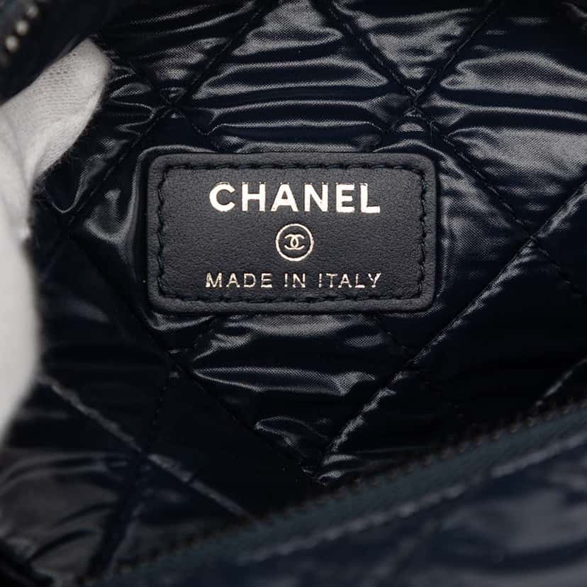 Chanel Quilted Nylon Coco Cocoon Pouch Blue Very good condition - Box View