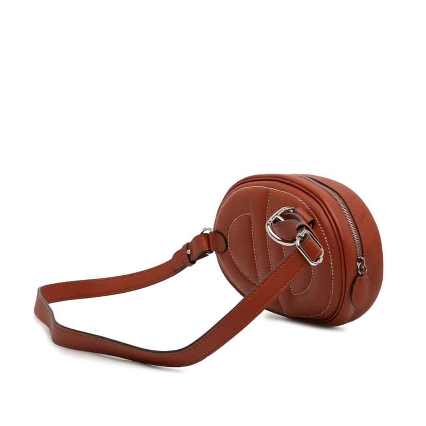 Hermès Swift In The Loop Verso Belt Bag Red Leather Very good condition - Back View