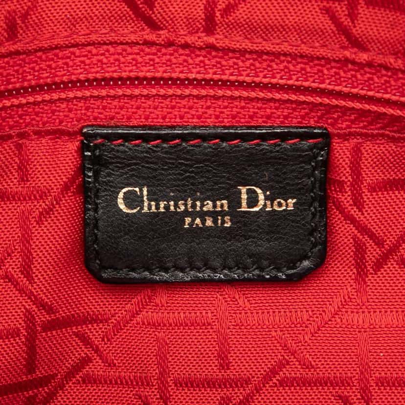Dior Medium Lambskin Cannage Lady Dior Black Leather Very good condition - Box View