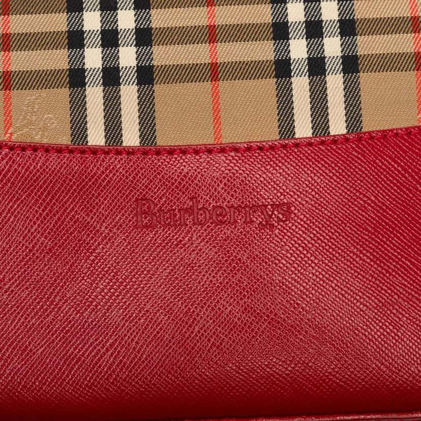 Burberry Haymarket Check Canvas Tote Beige Canvas Very good condition - Box View