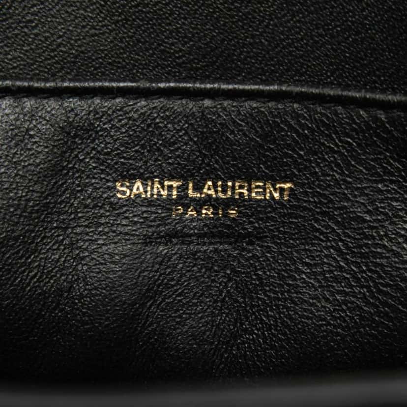 Saint Laurent Baby Leather Monogram Cabas Satchel Black Leather Very good condition - Box View