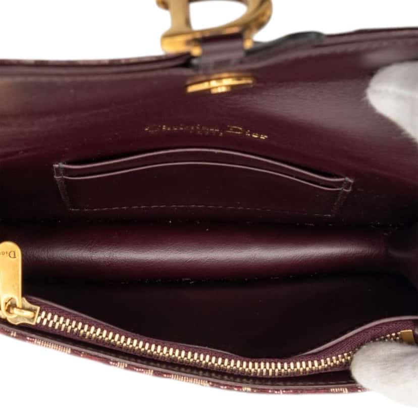 Dior Oblique Canvas Saddle Belt Bag Red Canvas Very good condition - Model View