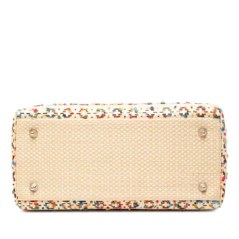 Dior Medium Woven Raffia Lady Dior Beige Very good condition - Inside View