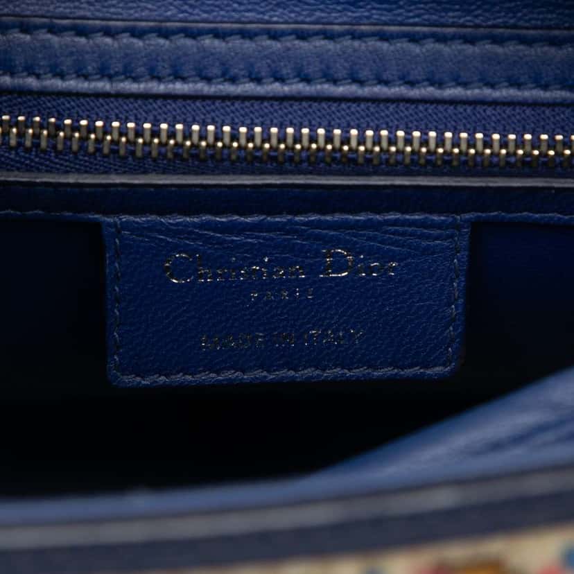 Dior Medium Woven Raffia Lady Dior Beige Very good condition - Box View