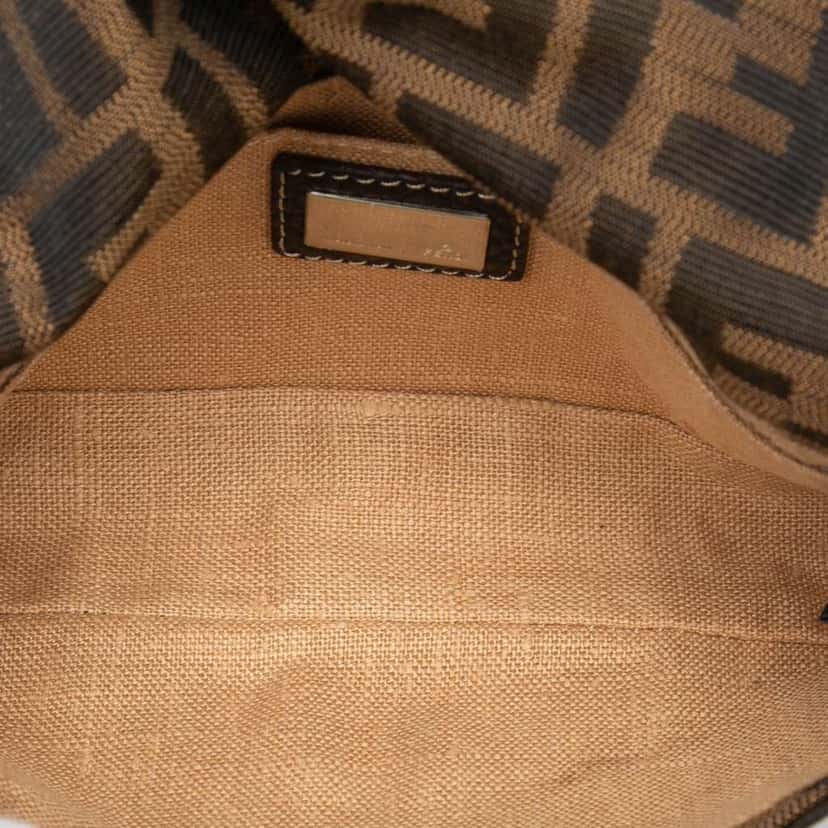 Fendi Zucca Canvas Selleria Crossbody Brown Canvas Good condition - Model View