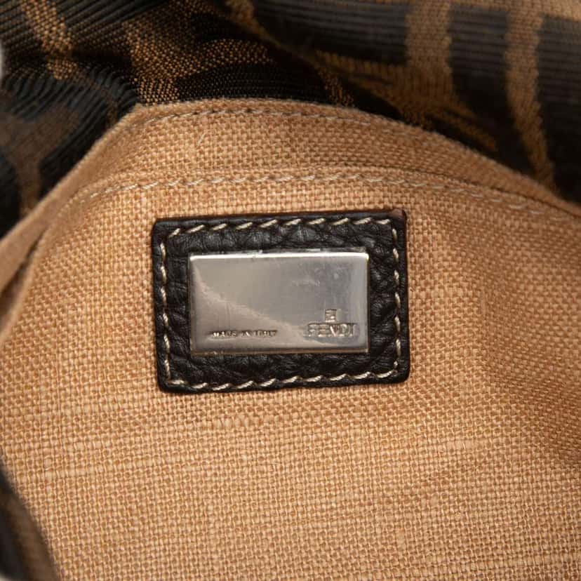 Fendi Zucca Canvas Selleria Crossbody Brown Canvas Good condition - Box View