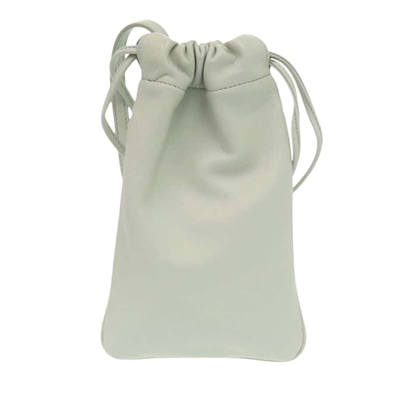 Celine Calfskin Cuir Triomphe Phone Pouch Green Leather Good condition - Inside View