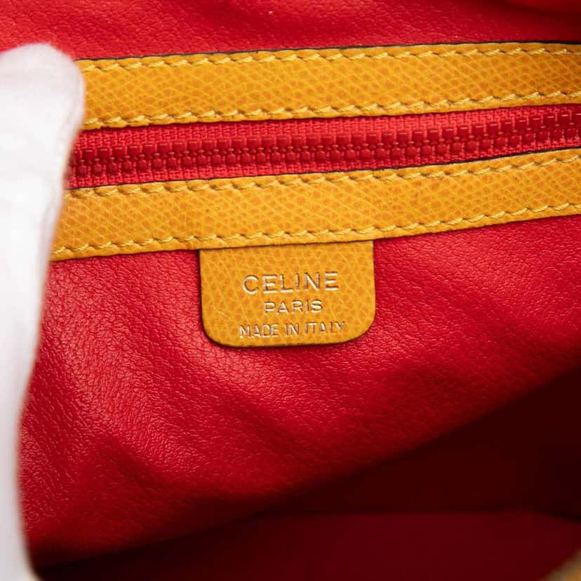 Celine Leather Dome Satchel Yellow Leather Good condition - Box View
