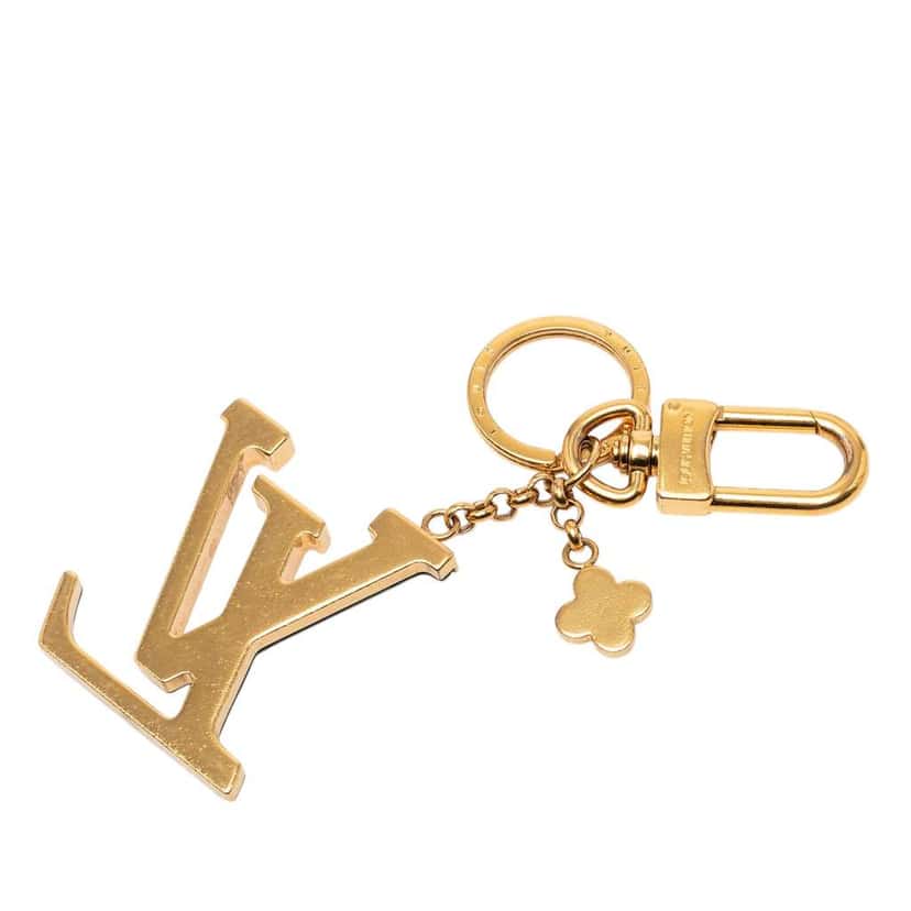 Louis Vuitton Gold Plated Capucines Key Ring and Bag Charm Gold Metal Good condition - Back View