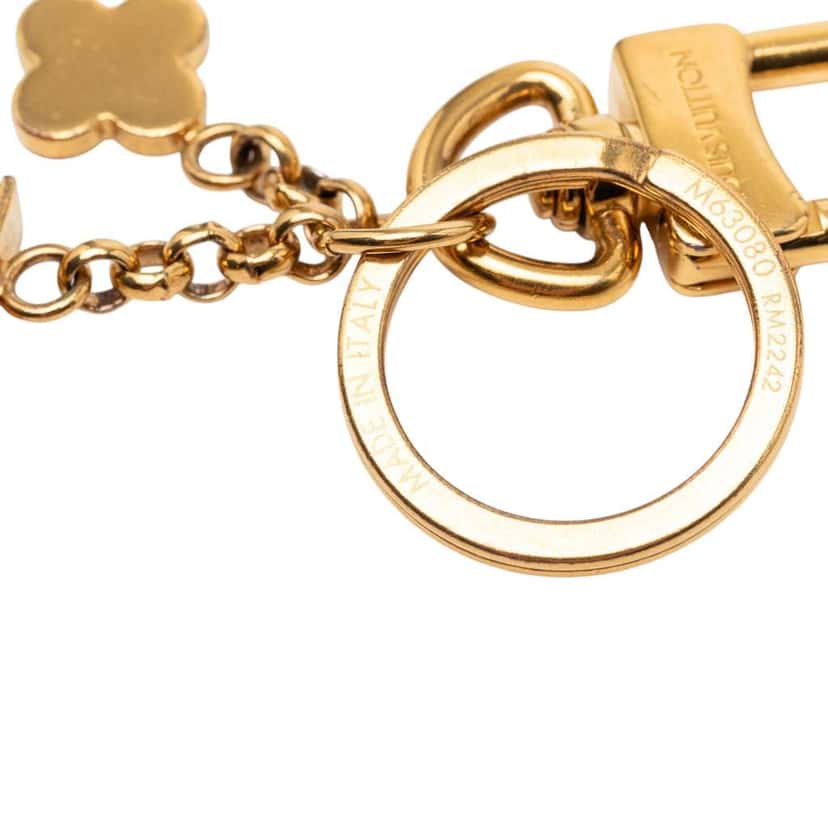 Louis Vuitton Gold Plated Capucines Key Ring and Bag Charm Gold Metal Good condition - Inside View