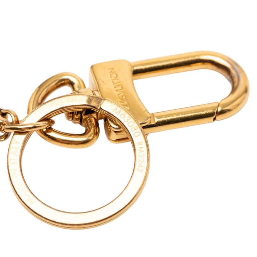 Louis Vuitton Gold Plated Capucines Key Ring and Bag Charm Gold Metal Good condition - Model View