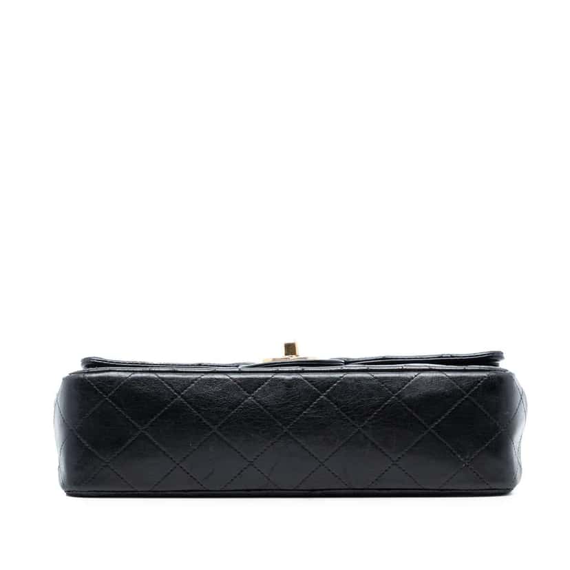 Chanel Small Classic Lambskin Double Flap Black Leather Good condition - Inside View