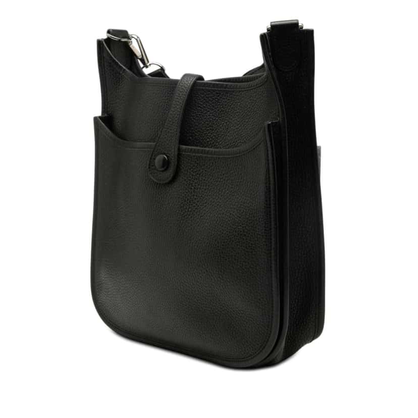 Hermès Togo Evelyne II PM Black Leather Very good condition - Back View