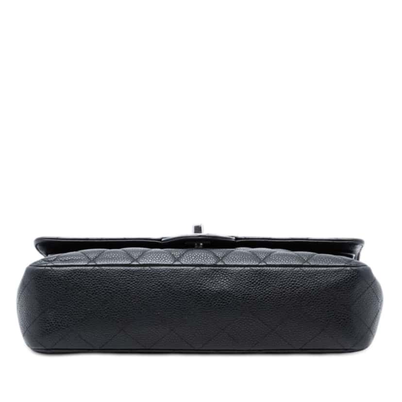 Chanel Medium Classic Caviar Double Flap Black Leather Very good condition - Inside View