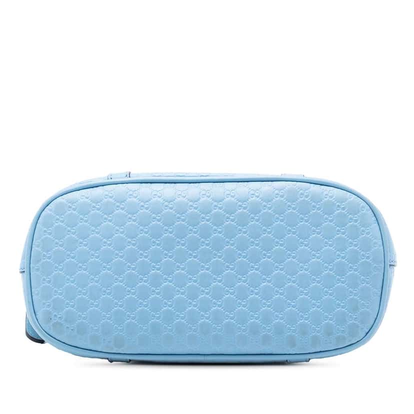 Gucci Mini Microguccissima Dome Satchel Blue Leather Very good condition - Inside View