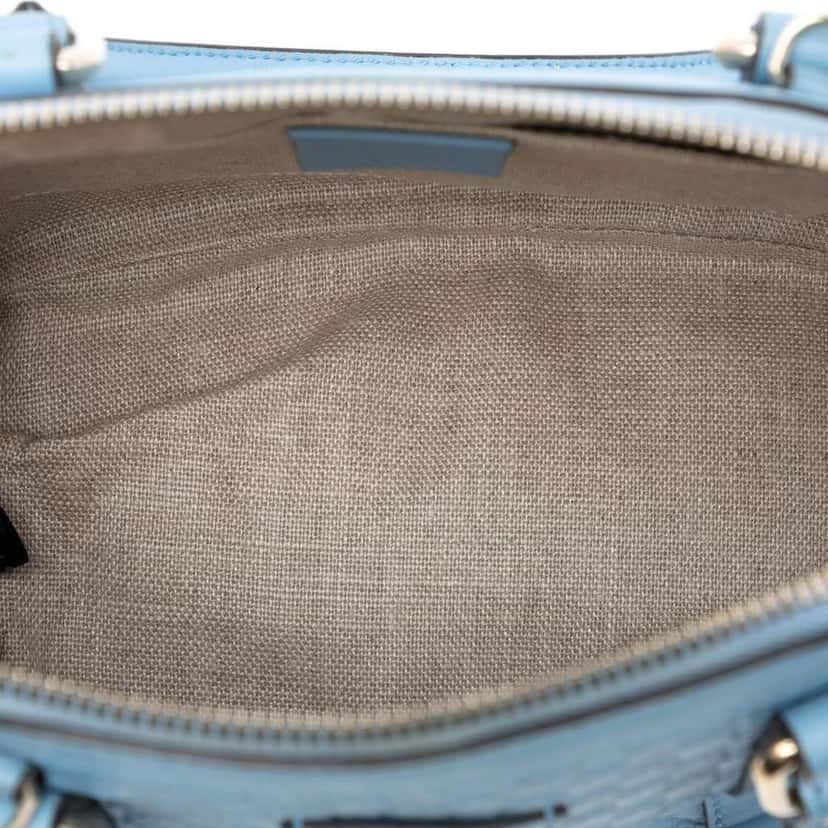 Gucci Mini Microguccissima Dome Satchel Blue Leather Very good condition - Model View