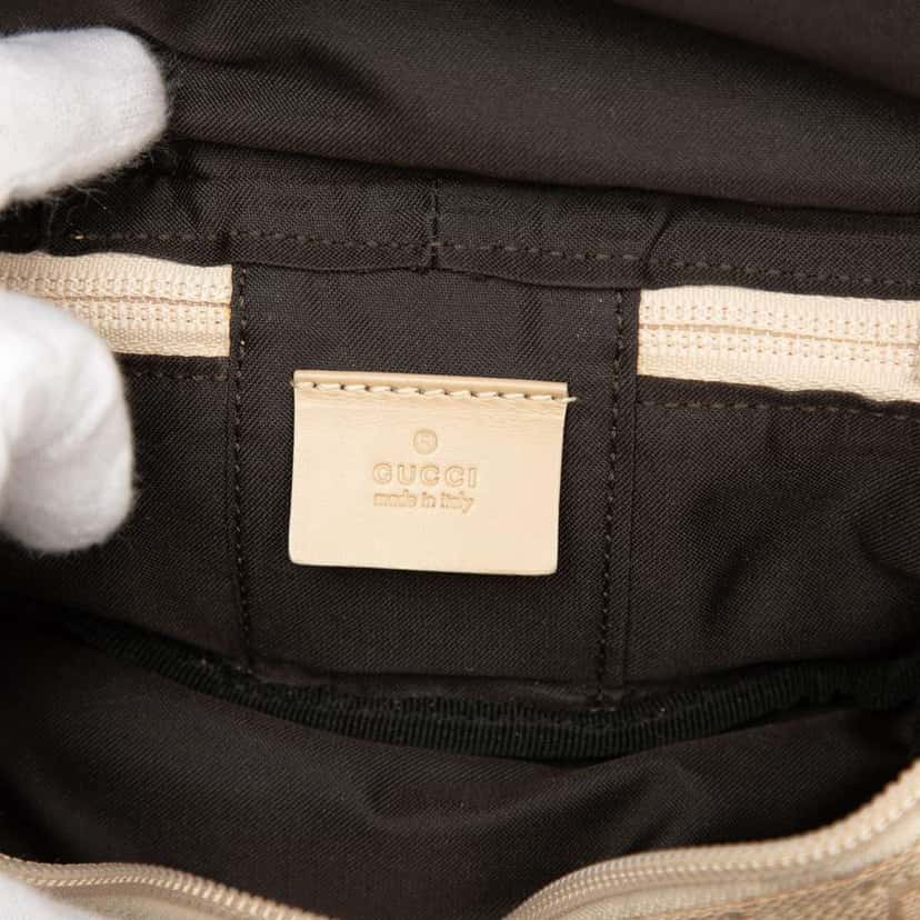 Gucci GG Canvas Drawstring Pouch Beige Canvas Very good condition - Box View