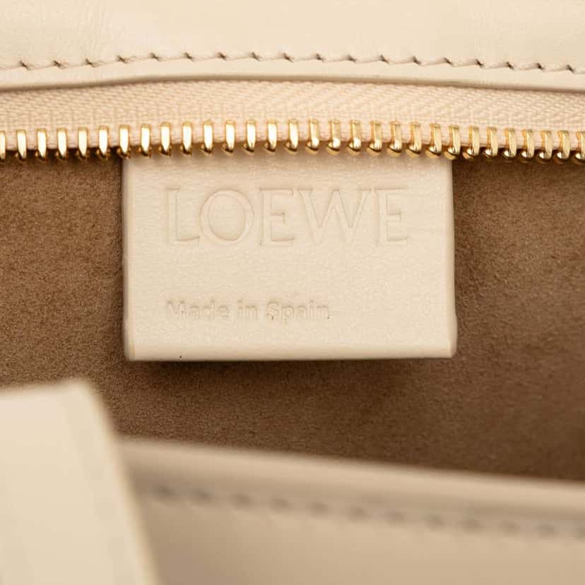 Loewe Calfskin Cropped Puzzle Fold Shoulder Bag Brown Leather Very good condition - Box View