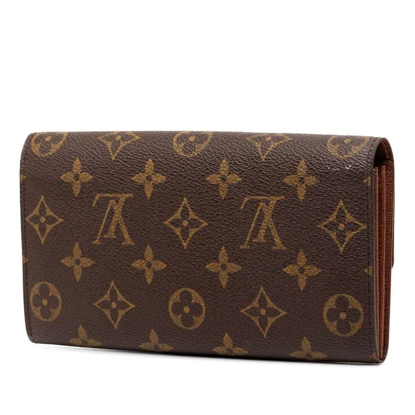 Louis Vuitton Monogram Sarah Long Wallet Brown Very good condition - Back View
