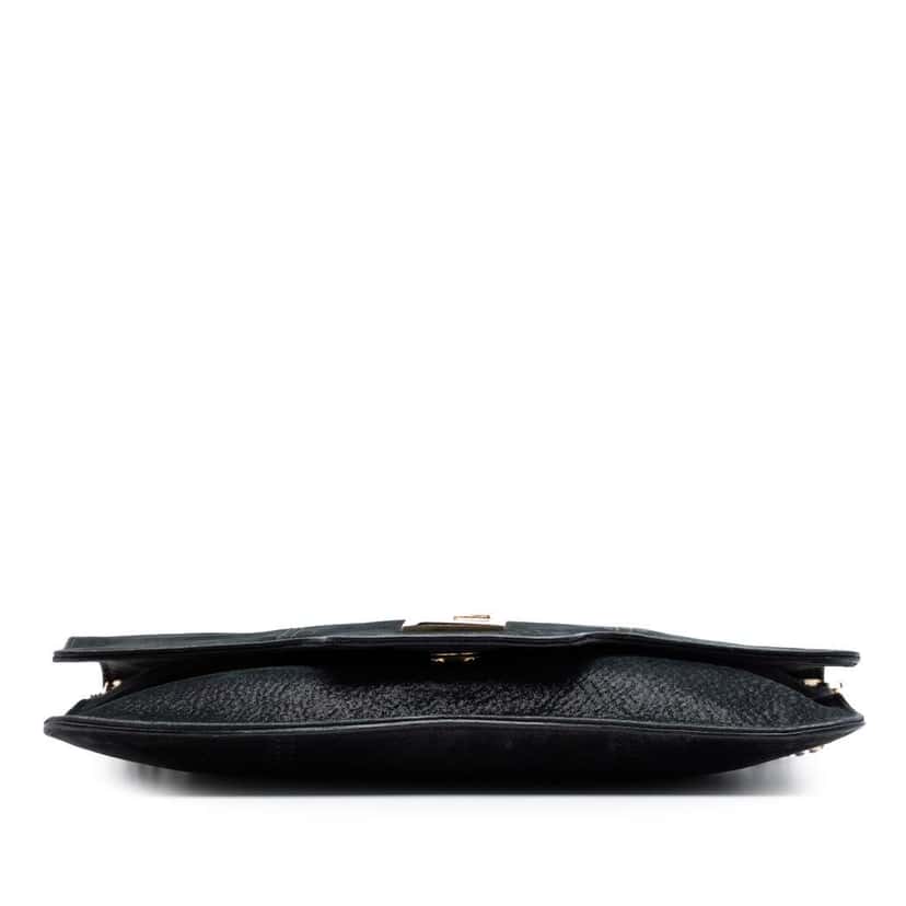 Fendi Nubuck FF Chain Flap Black Leather Very good condition - Inside View