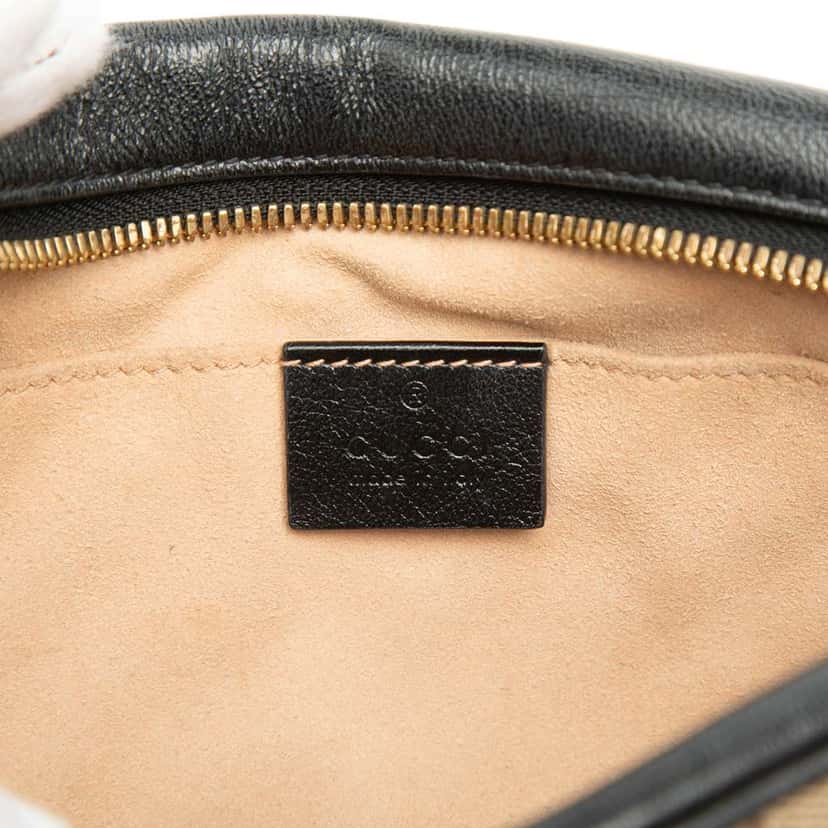 Gucci Small GG Marmont Matelasse GG Canvas and Leather Crossbody Beige Canvas Very good condition - Box View