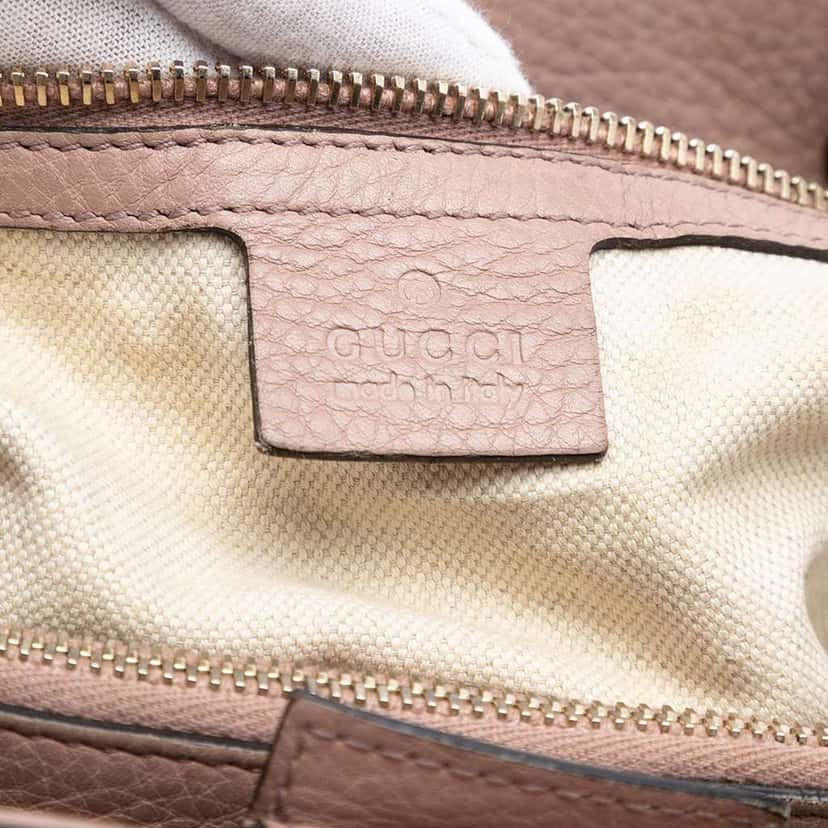 Gucci Medium Calfskin Bamboo Shopper Satchel Brown Leather Very good condition - Box View