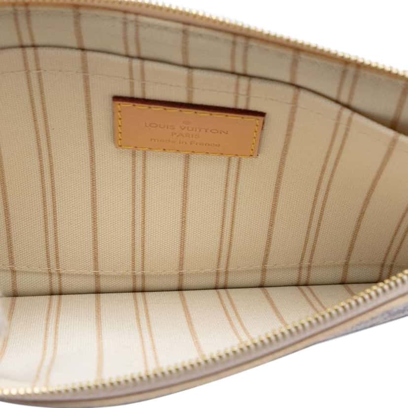 Louis Vuitton Damier Azur Neverfull MM Pouch White Very good condition - Model View